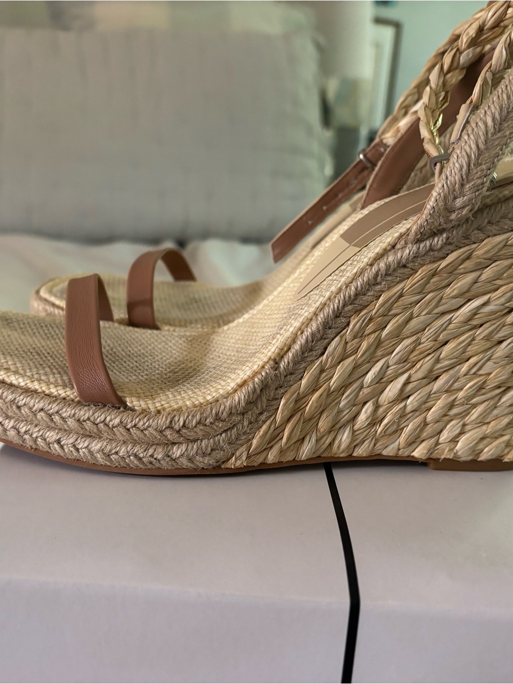 Dolce Vita Woven Espadrille Wedge Sandals - Tan